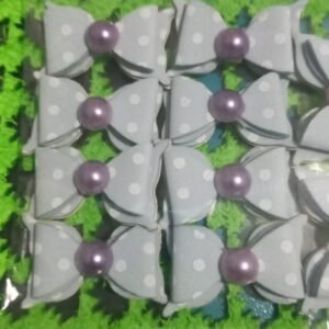 Adesivo laço Roxo Eva poa 10 unidade