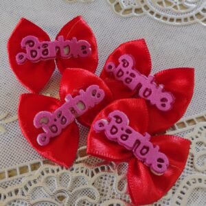 Laço Cetim M Vermelho Barbie 10 uni