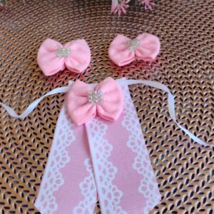 Kit Gargantilha Rosa Bebê 20 uni